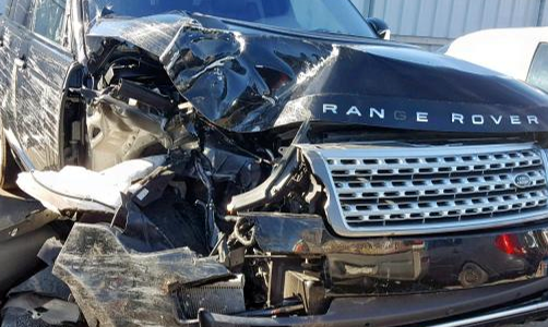 Damaged Range Rover two